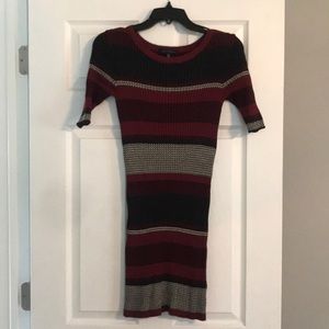 Sanctuary Sweater dress - cranberry and black